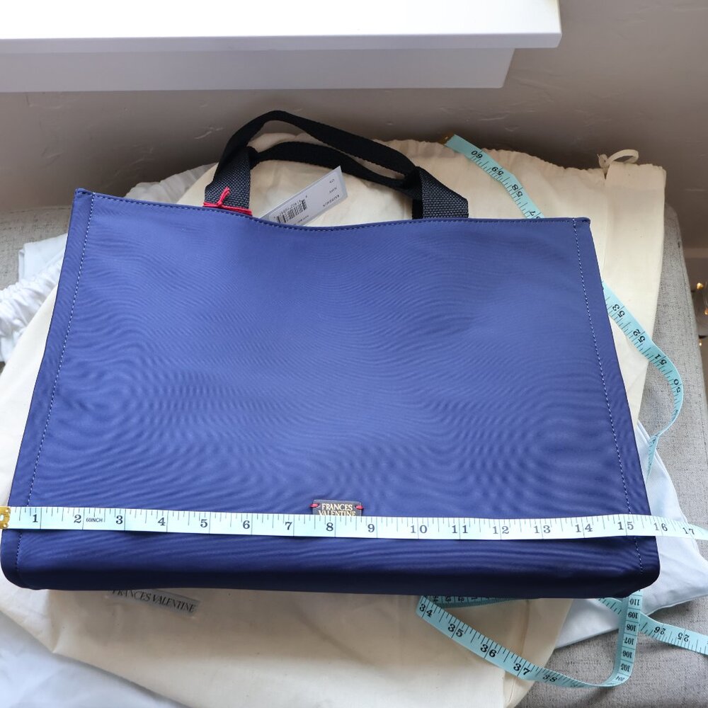 Frances Valentine The Kate Bag Womens Navy Nylon NWT Closet Staple Classic - Picture 9 of 12